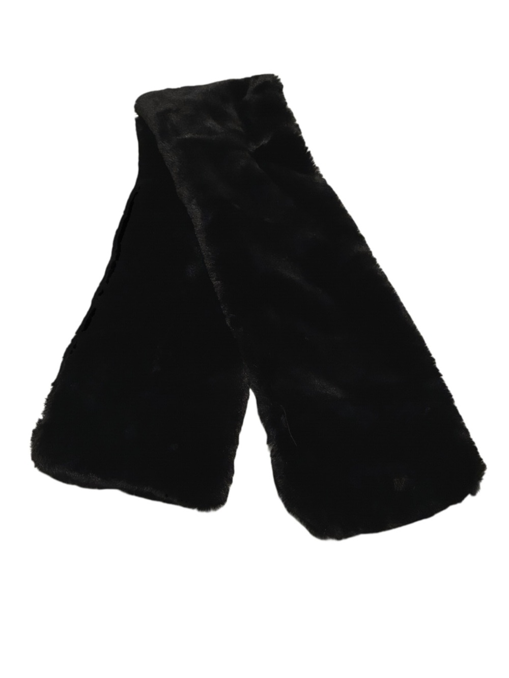 Black Faux Fur Scarf - Womens